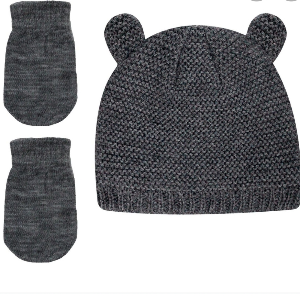 💚 Baby Hat and Mitten Set | Hot Paws | 3-6 Months